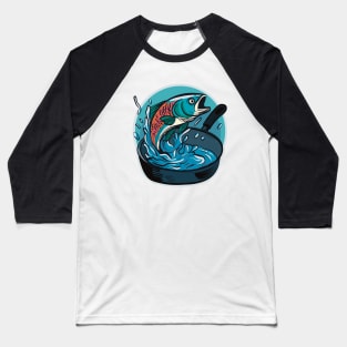 Fresh Fish in the Pan Baseball T-Shirt